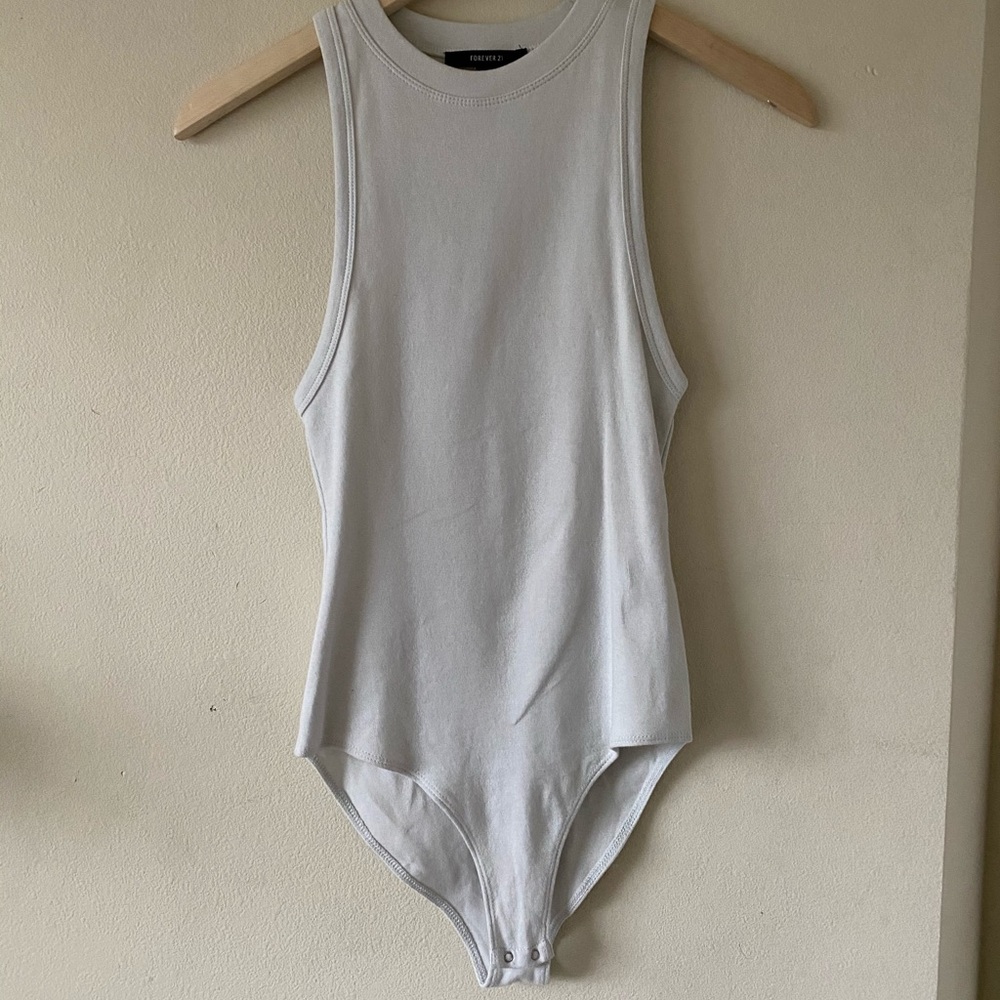 Pastel Blue Sleeveless Bodysuit